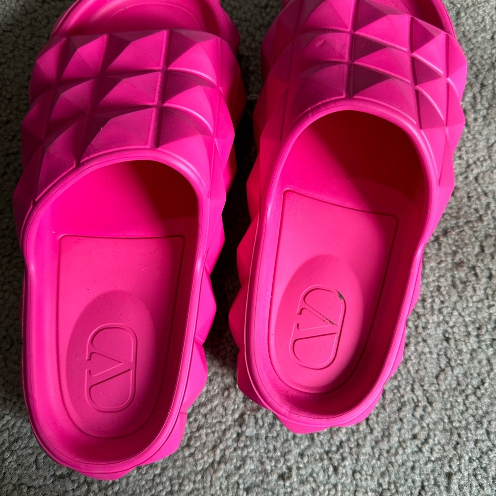 Valentino Pink Slide Sandals